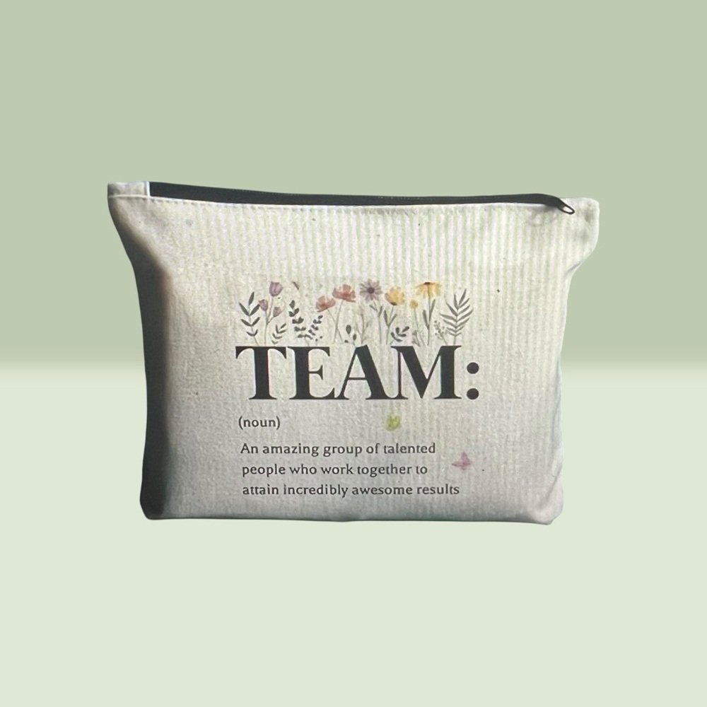 Team Definition Noun Cosmetic Bag – Inspirational Office Gift – NWOT